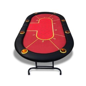 Center foldable poker Flush Table